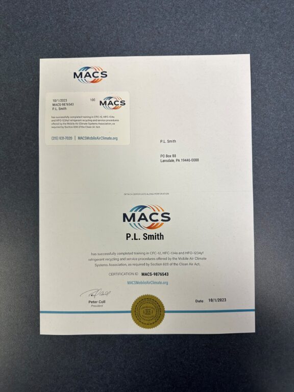 EPA 609 Certification Tests Training Materials with MACS EPA 609 Certification Tests Training Materials with MACS